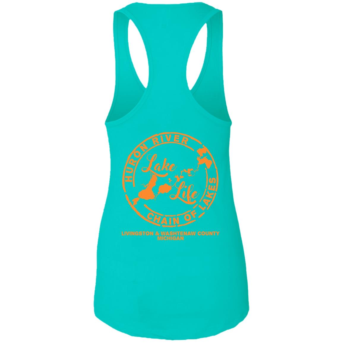 ***2 SIDED***  Life is Better at the Lake HRCL LL 2 Sided NL1533 Ladies Ideal Racerback Tank