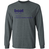 HRCL FL - Navy Boat.... Bust Out Another Thousand - 2 Sided G540 LS T-Shirt 5.3 oz.