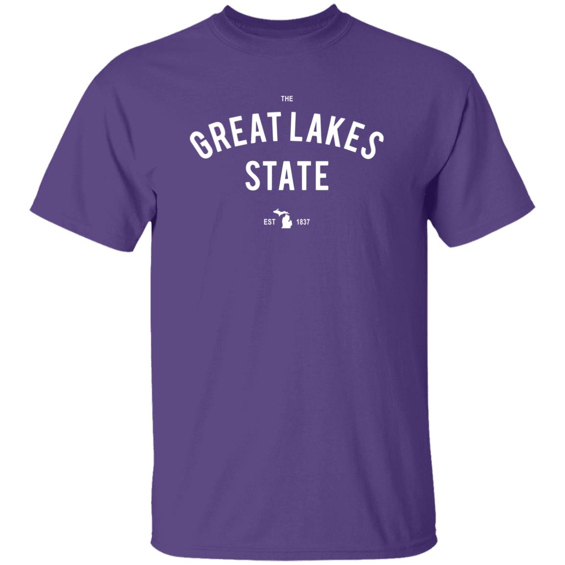 The Great Lakes State - White G500B Youth 5.3 oz 100% Cotton T-Shirt