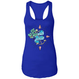 The Lake is My Happy Place HRCL LL 2 Sided NL1533 Ladies Ideal Racerback Tank