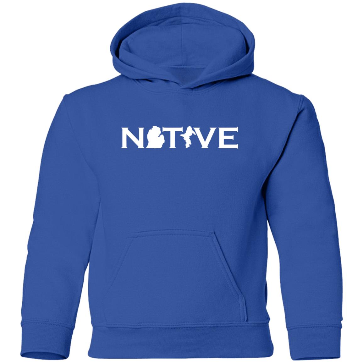 MI Native - White G185B Youth Pullover Hoodie