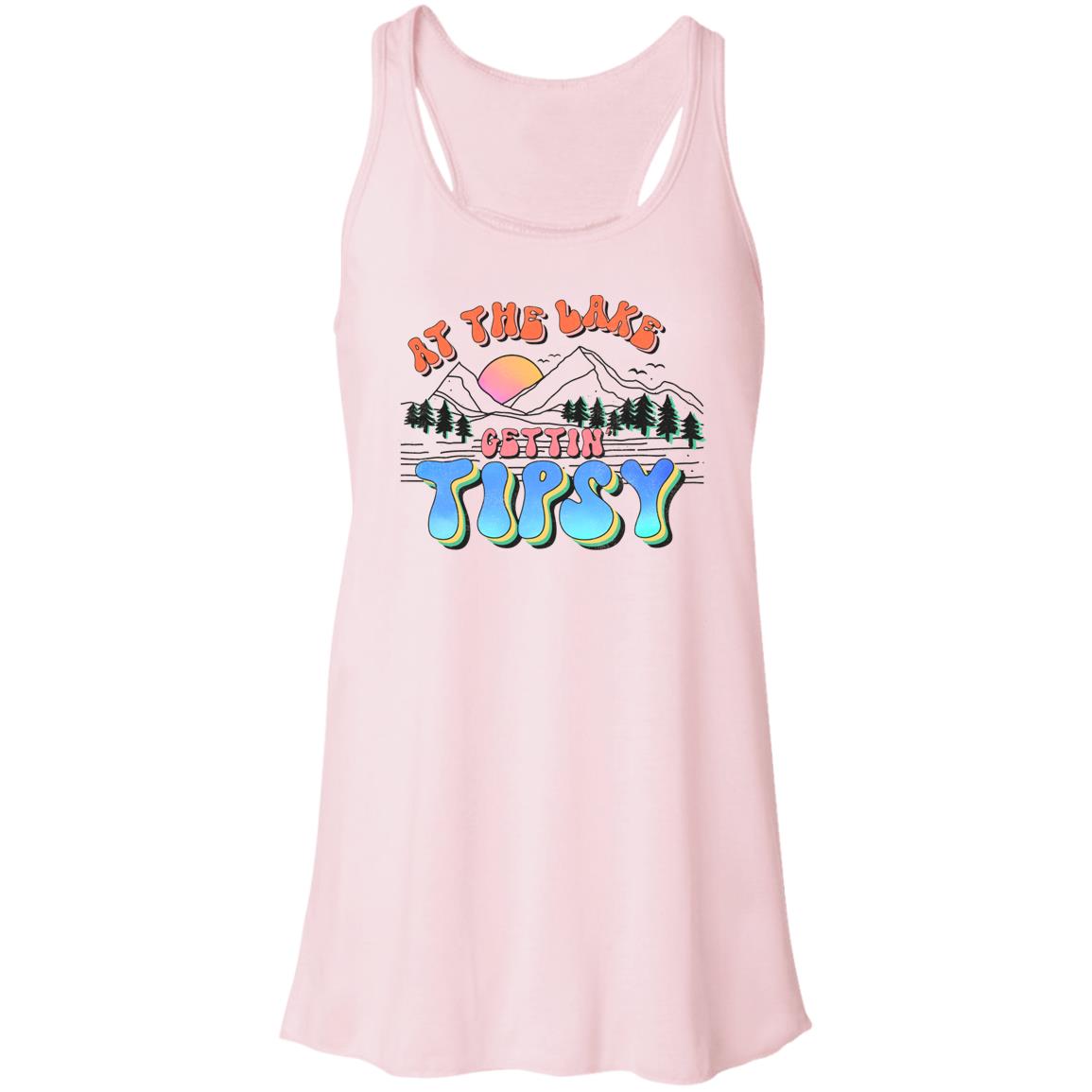 At the Lake Gettin' Tipsy HRCL LL 2 Sided B8800 Flowy Racerback Tank