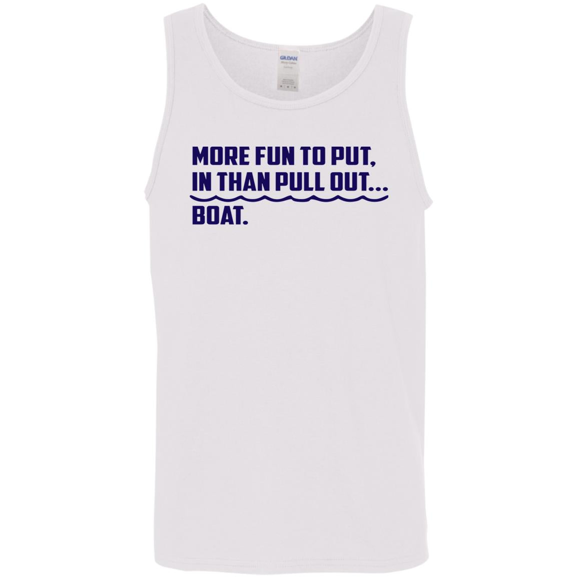 HRCL FL - Navy More Fun To Put In Than Pull Out - 2 Sided G520 Cotton Tank Top 5.3 oz.
