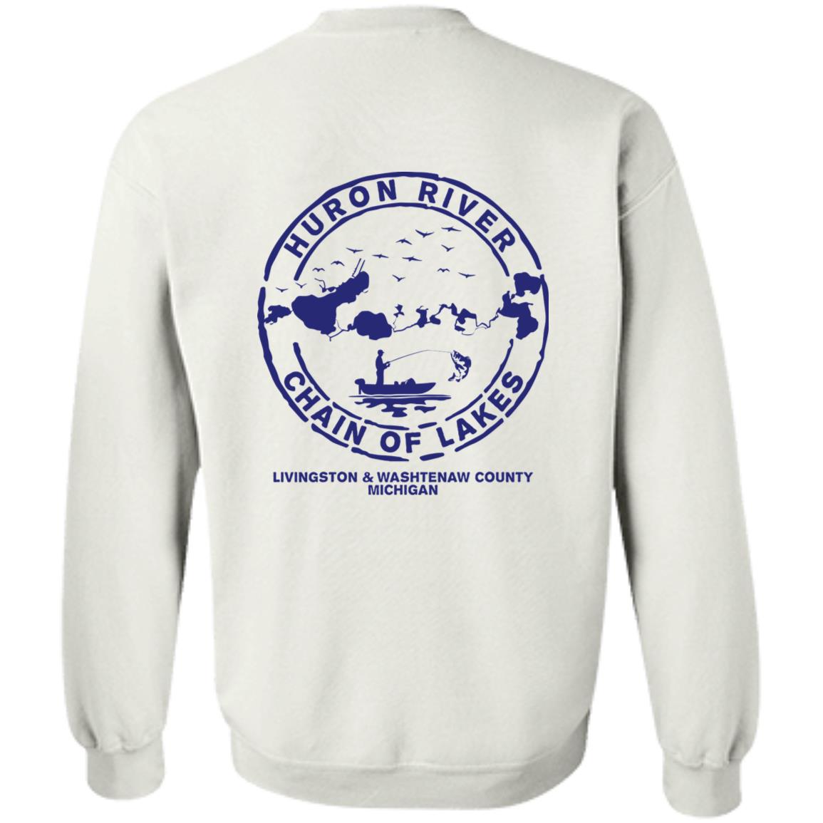 ***2 SIDED***  HRCL FL - Navy Boat.... Bust Out Another Thousand - 2 Sided G180 Crewneck Pullover Sweatshirt