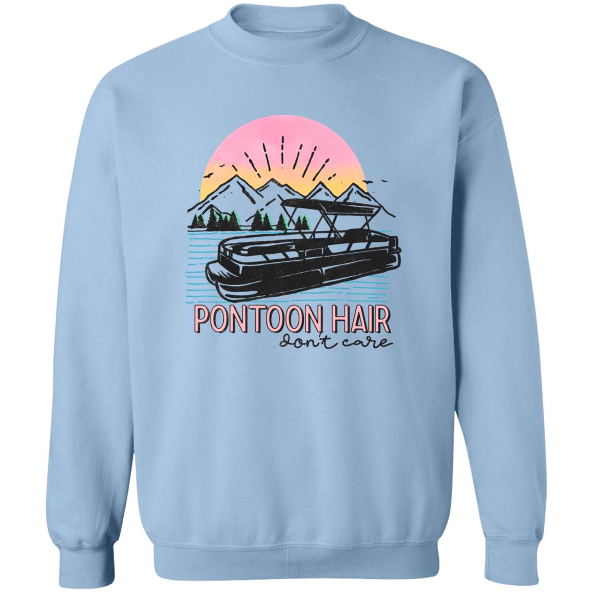 ***2 SIDED***  Pontoon Hair HRCL LL 2 Sided G180 Crewneck Pullover Sweatshirt