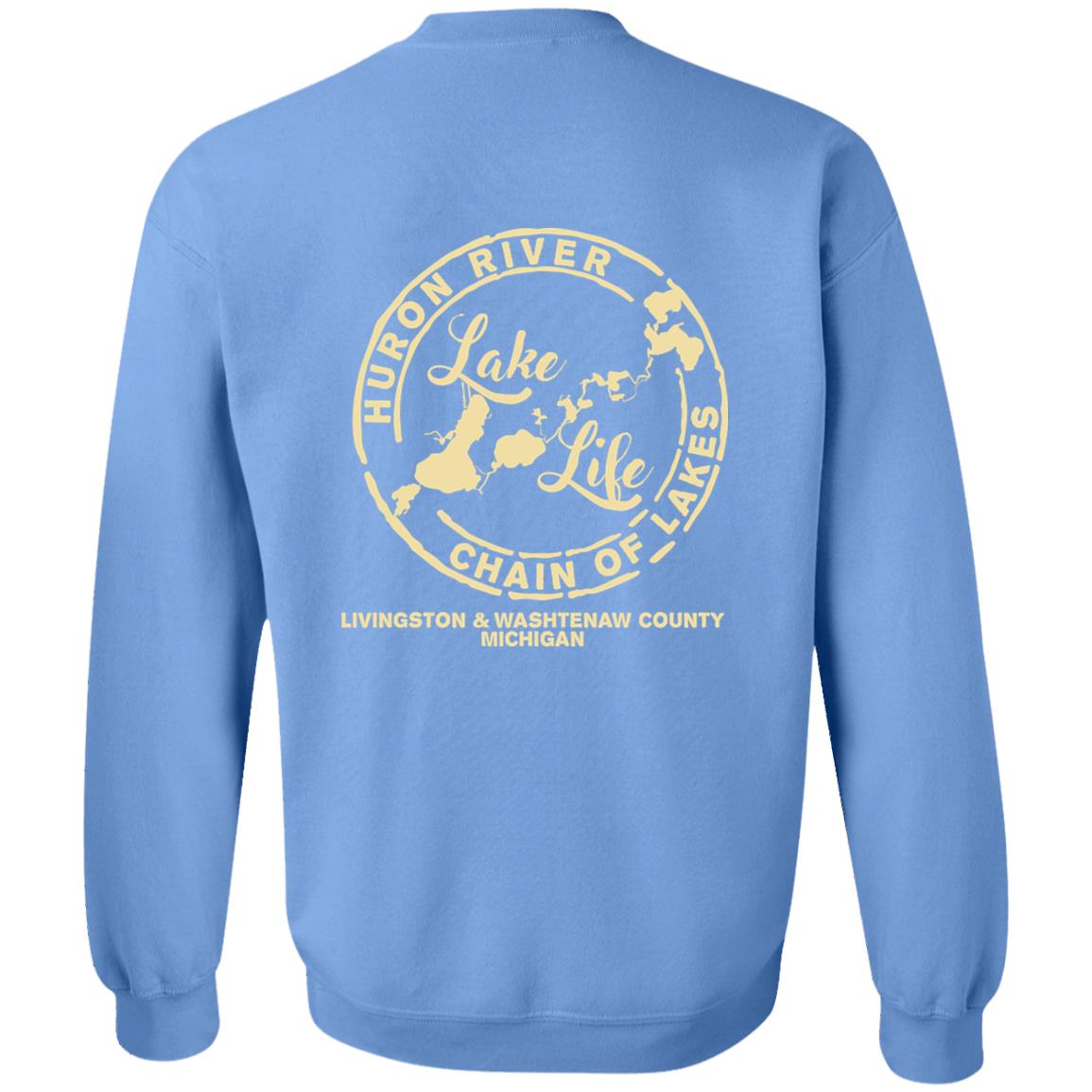 ***2 SIDED***  Lake Babe HRCL LL 2 Sided G180 Crewneck Pullover Sweatshirt