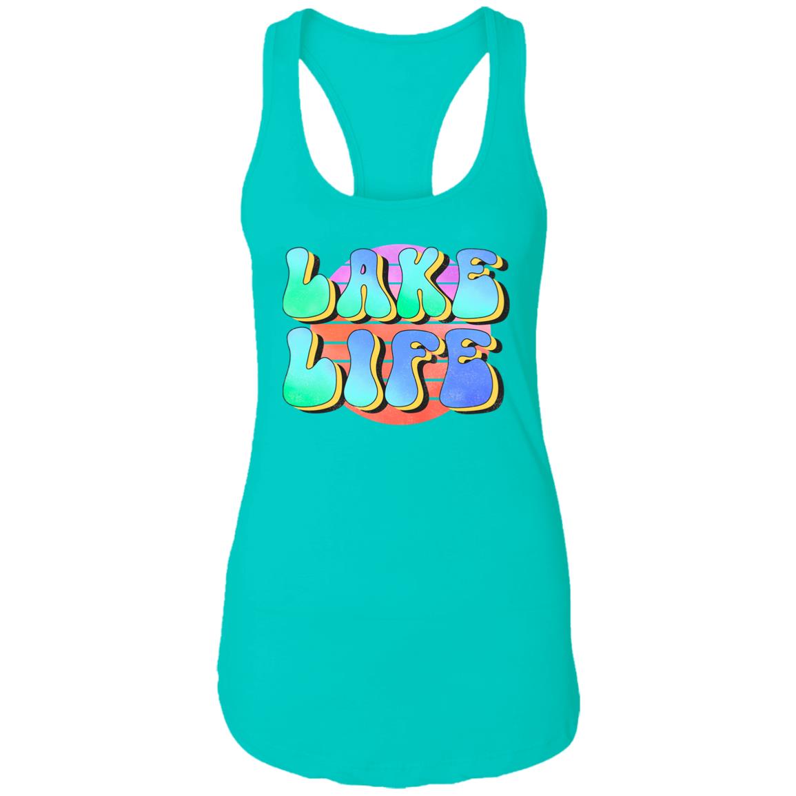 ***2 SIDED***  Lake Life  HRCL LL 2 Sided NL1533 Ladies Ideal Racerback Tank