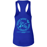 The Lake is My Happy Place HRCL LL 2 Sided NL1533 Ladies Ideal Racerback Tank