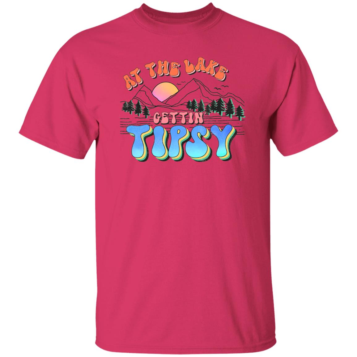 ***2 SIDED***  At the Lake Gettin' Tipsy HRCL LL 2 Sided G500 5.3 oz. T-Shirt