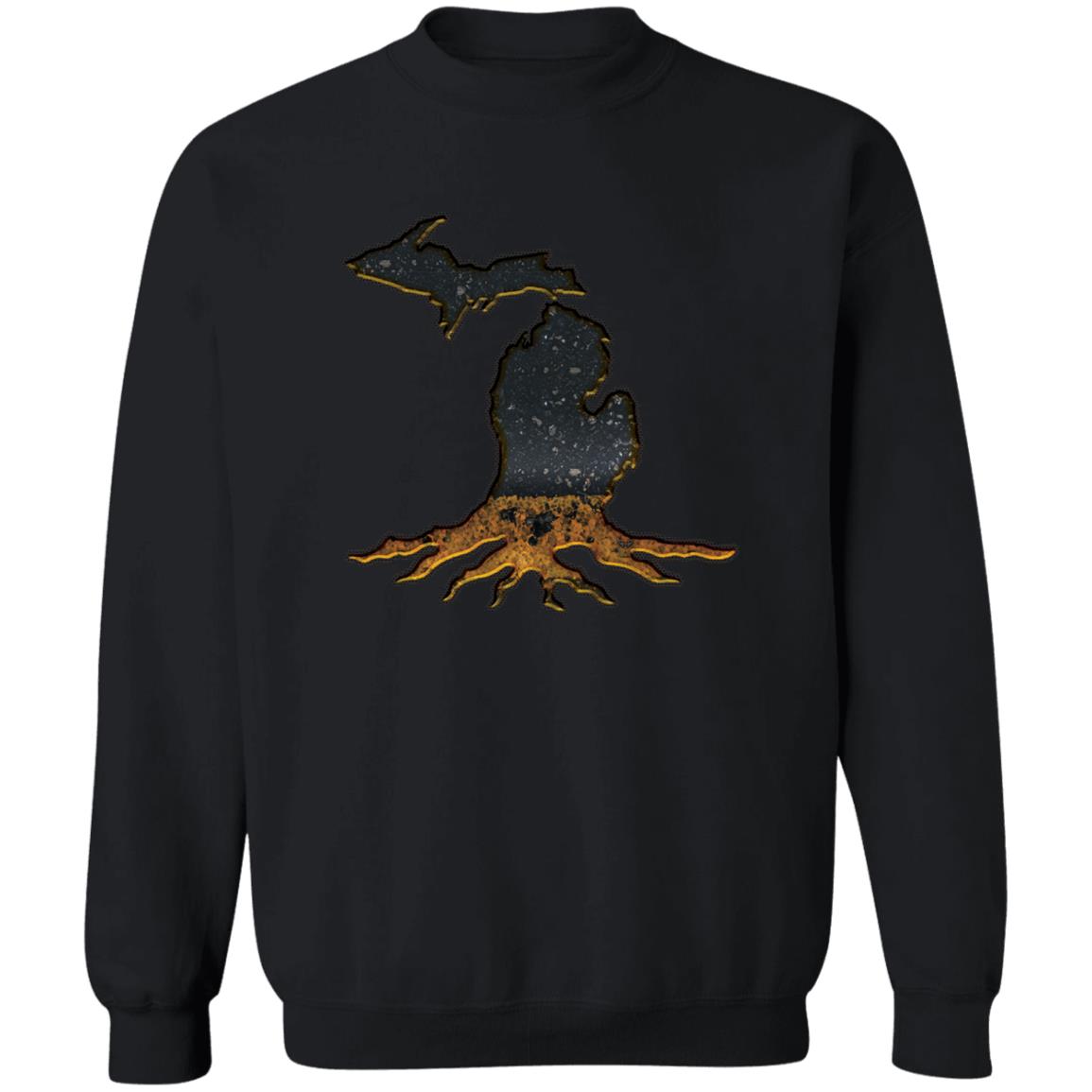 Michigan Roots Dark G180 Crewneck Pullover Sweatshirt