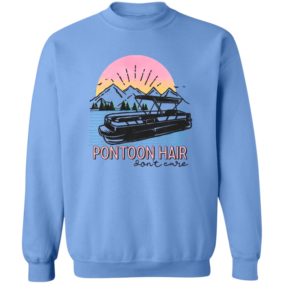 ***2 SIDED***  Pontoon Hair HRCL LL 2 Sided G180 Crewneck Pullover Sweatshirt