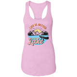 ***2 SIDED***  Life is Better at the Lake HRCL LL 2 Sided NL1533 Ladies Ideal Racerback Tank