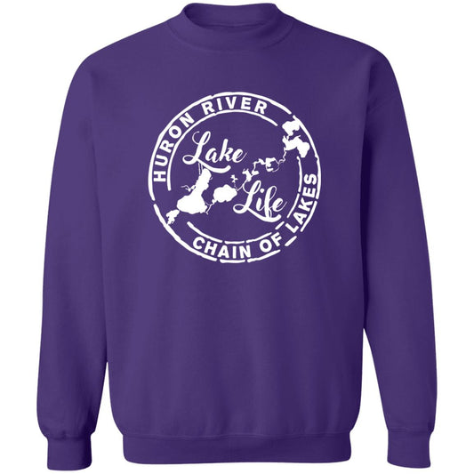 ***2 SIDED***  HRCL Lake Life Logo G180 Crewneck Pullover Sweatshirt