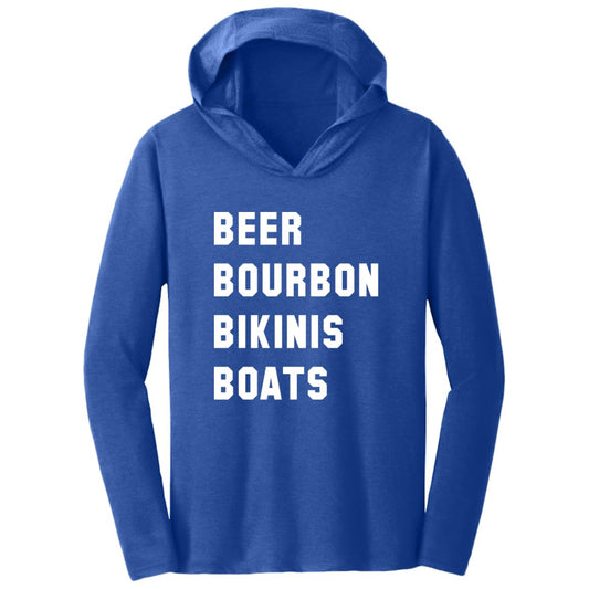 HRCL FL - Beer Bourbon Bikinis Boats - 2 Sided DM139 Triblend T-Shirt Hoodie