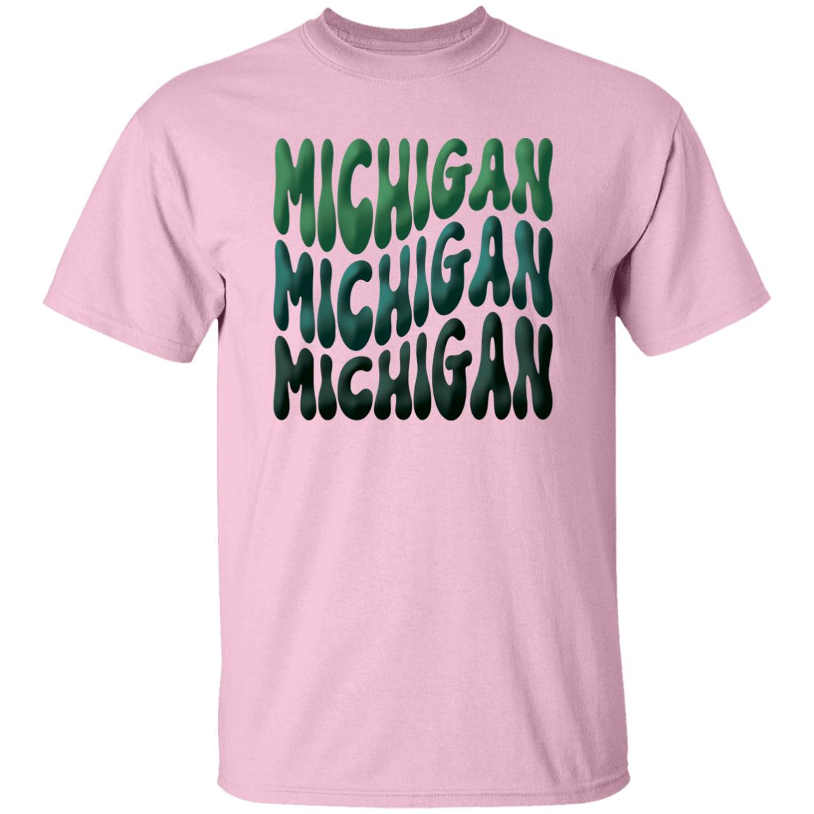 Michigan - Green Colors G500B Youth 5.3 oz 100% Cotton T-Shirt