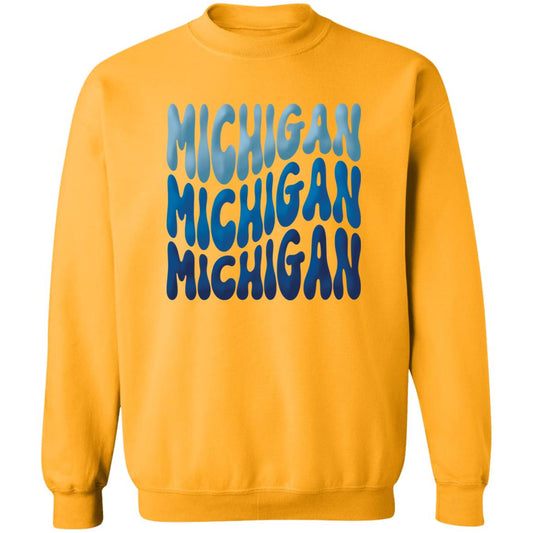 Michigan - Blues  Colors G180 Crewneck Pullover Sweatshirt