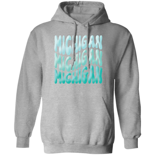 Michigan - Turquoise Colors G185 Pullover Hoodie