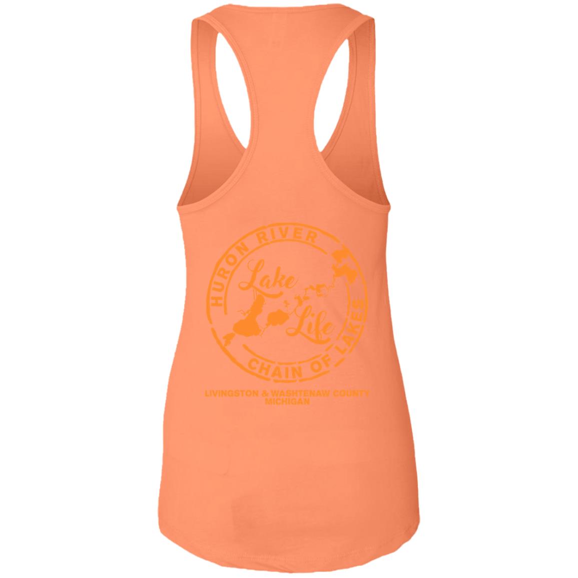 ***2 SIDED***  Life is Better at the Lake HRCL LL 2 Sided NL1533 Ladies Ideal Racerback Tank