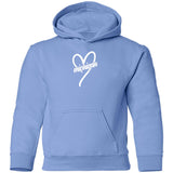 Michigan Heart - White G185B Youth Pullover Hoodie