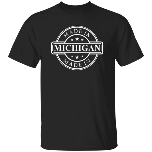 Made in Michigan - White G500B Youth 5.3 oz 100% Cotton T-Shirt