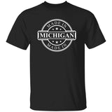 Made in Michigan - White G500B Youth 5.3 oz 100% Cotton T-Shirt