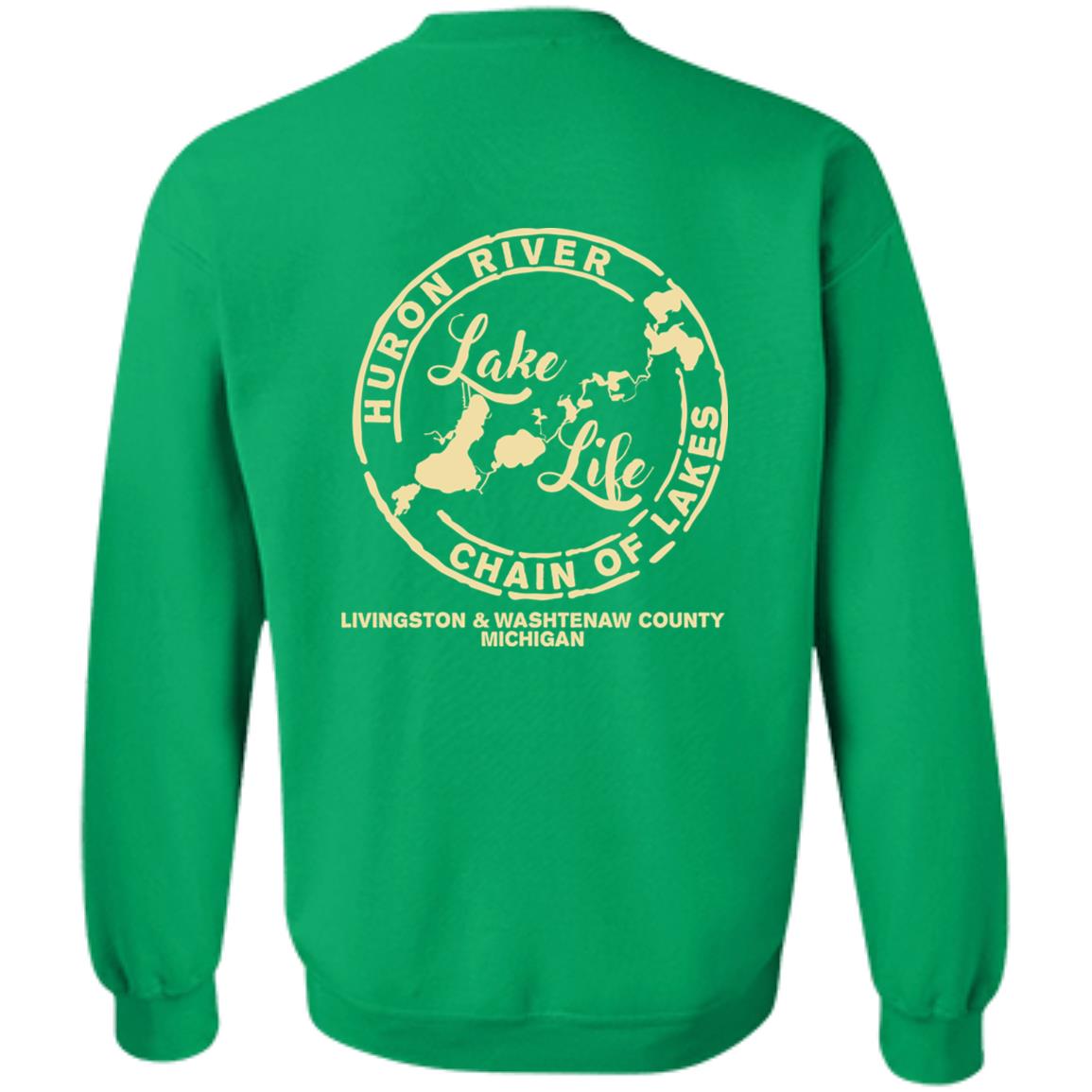 ***2 SIDED***  Lake Babe HRCL LL 2 Sided G180 Crewneck Pullover Sweatshirt