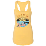 ***2 SIDED***  Life is Better at the Lake HRCL LL 2 Sided NL1533 Ladies Ideal Racerback Tank