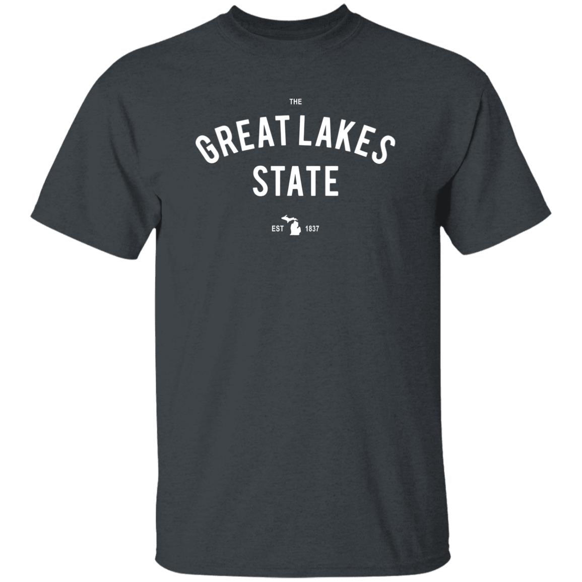 The Great Lakes State - White G500B Youth 5.3 oz 100% Cotton T-Shirt