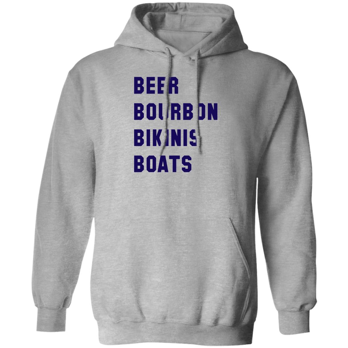 HRCL FL - Navy Beer Bourbon Bikinis Boats - 2 Sided G185 Pullover Hoodie