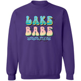 ***2 SIDED***  Lake Babe HRCL LL 2 Sided G180 Crewneck Pullover Sweatshirt