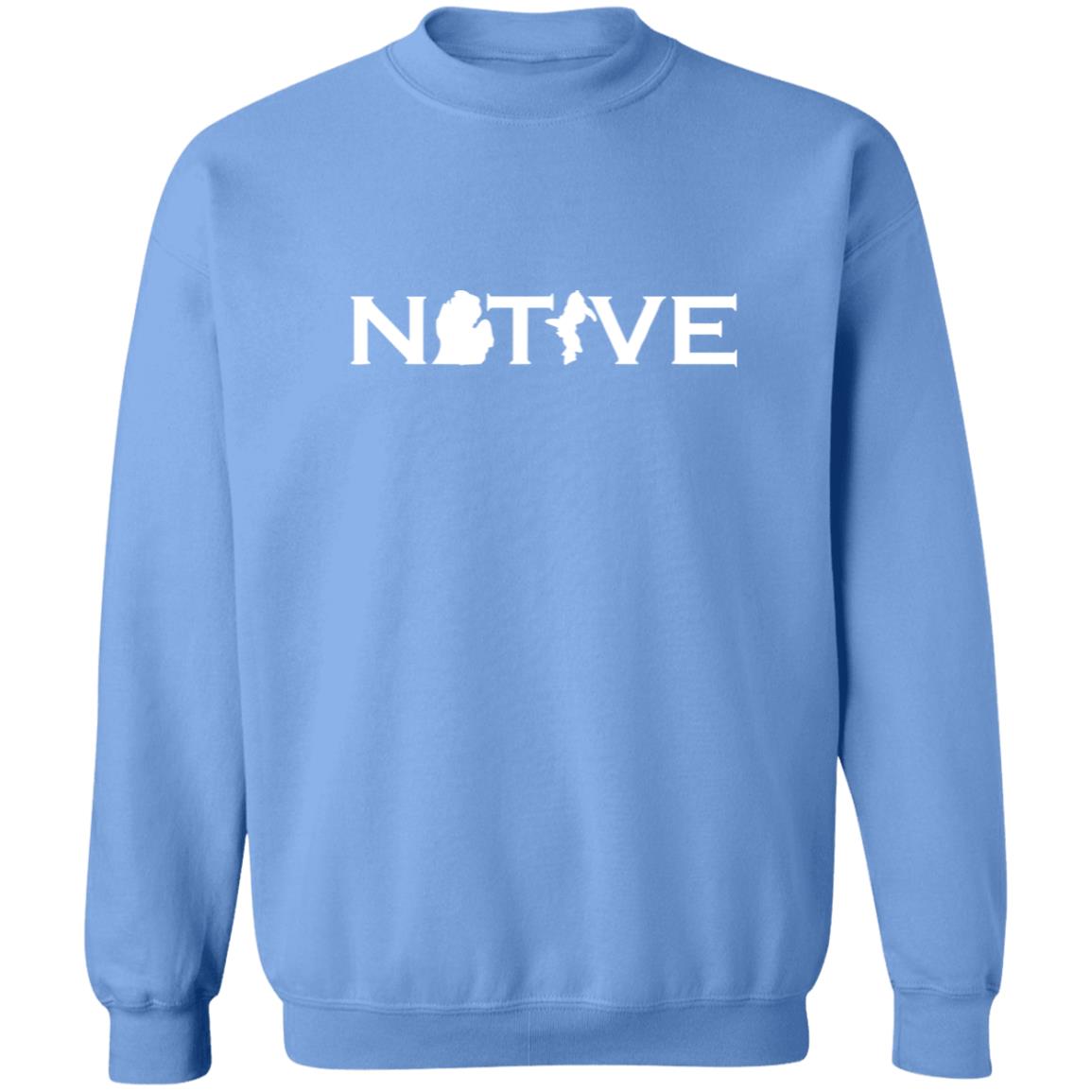 MI Native - White G180 Crewneck Pullover Sweatshirt