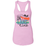 ***2 SIDED***  On Lake Time HRCL LL 2 Sided NL1533 Ladies Ideal Racerback Tank