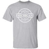 Made in Michigan - White G500B Youth 5.3 oz 100% Cotton T-Shirt