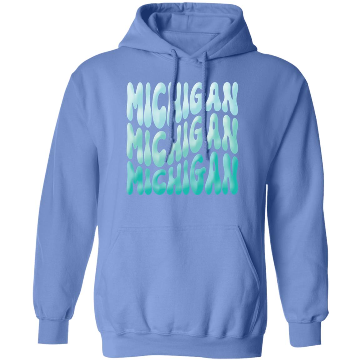 Michigan - Turquoise Colors G185 Pullover Hoodie