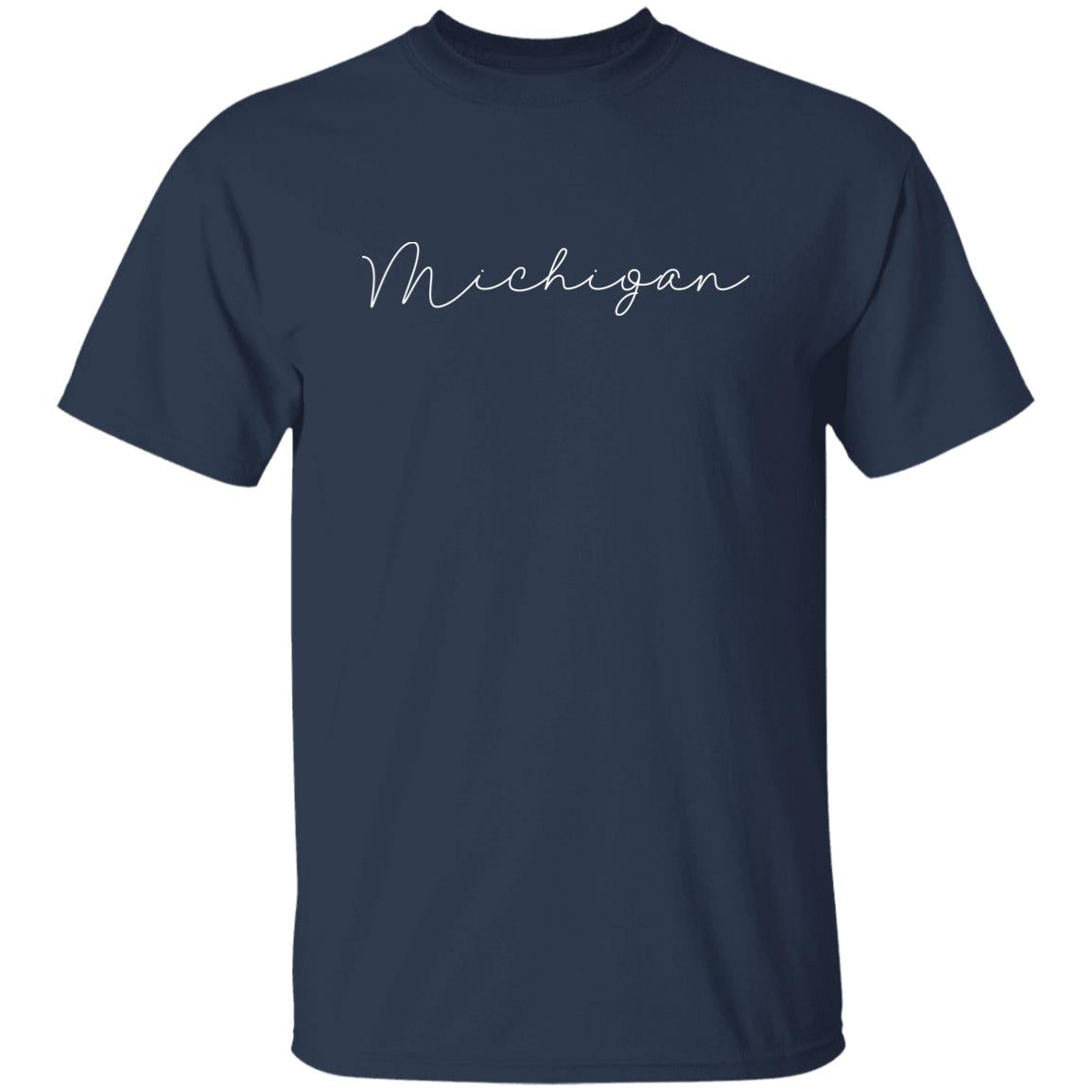 Michigan - Skinny - White G500 5.3 oz. T-Shirt