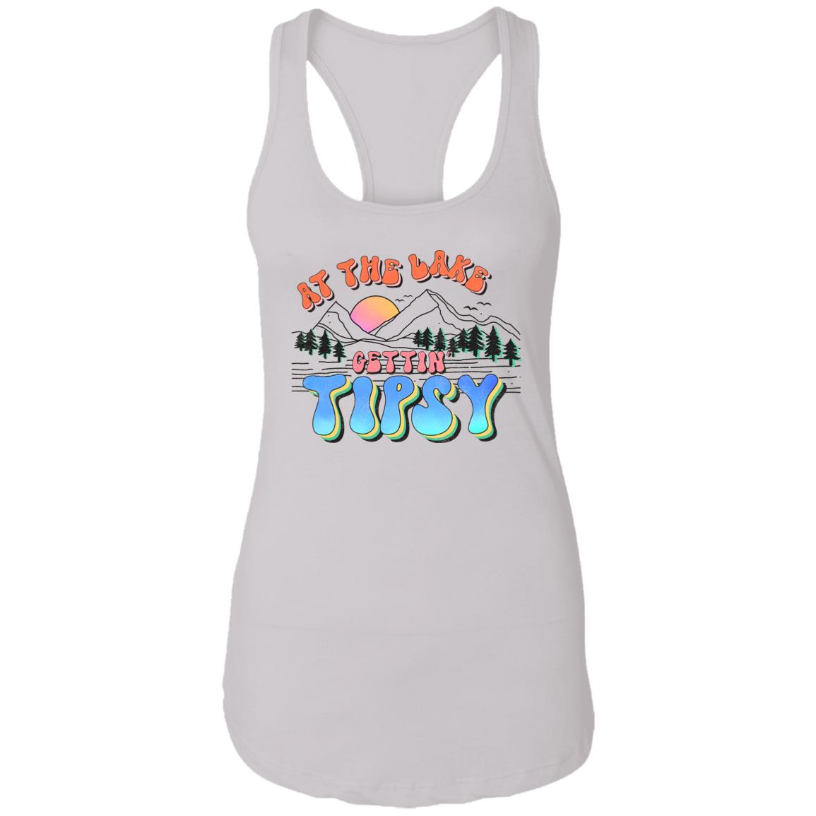 At the Lake Gettin' Tipsy HRCL LL 2 Sided NL1533 Ladies Ideal Racerback Tank