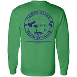 HRCL FL - Navy Show Me Your Bobbers I'll Show You My Pole - 2 Sided G540 LS T-Shirt 5.3 oz.
