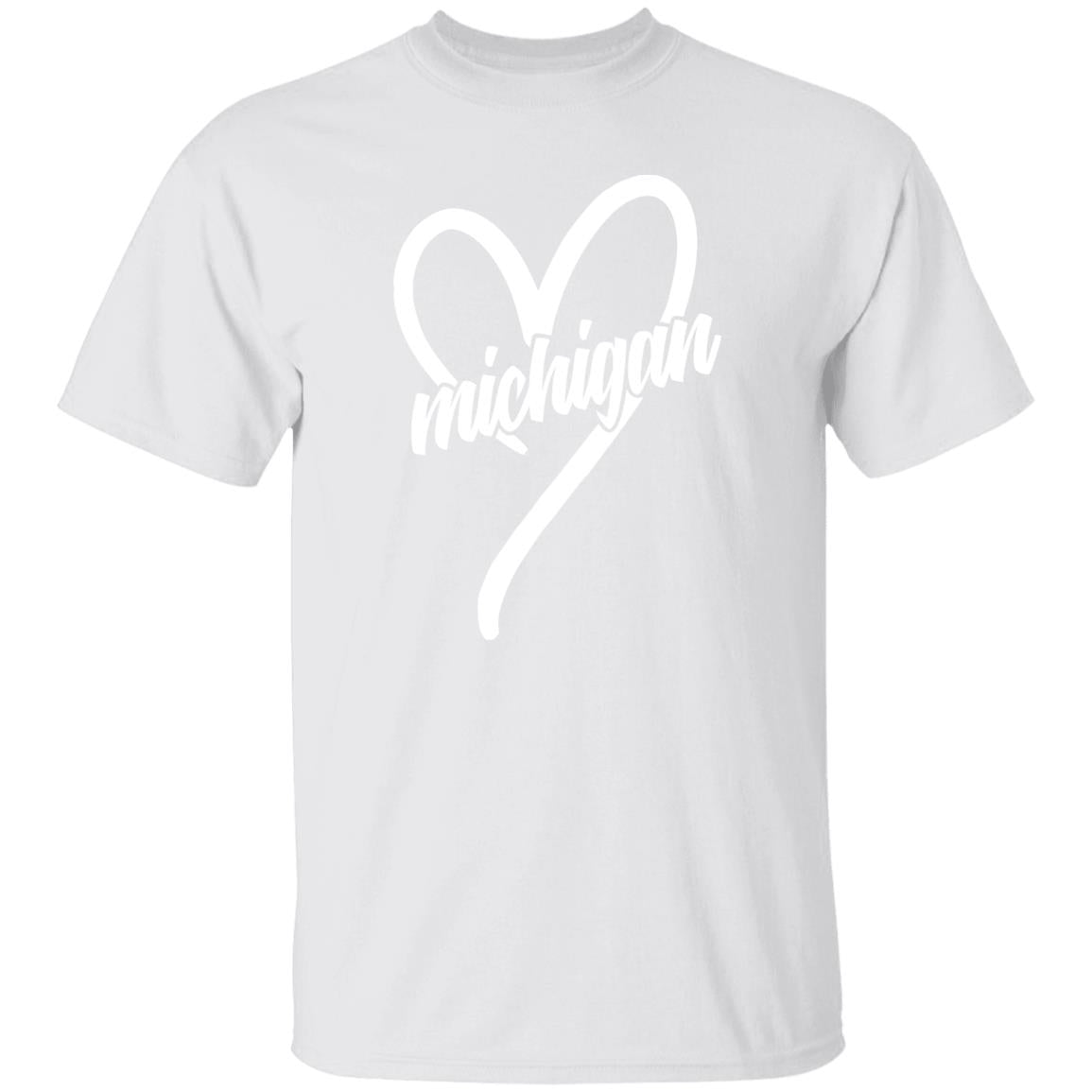 Michigan Heart - White G500 5.3 oz. T-Shirt