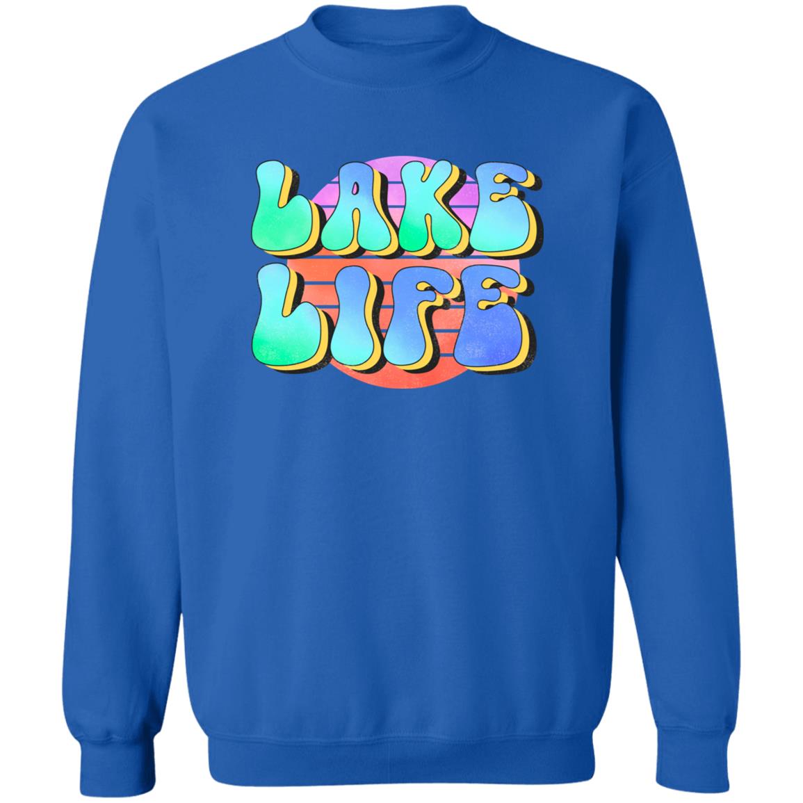 ***2 SIDED***  Lake Life  HRCL LL 2 Sided G180 Crewneck Pullover Sweatshirt