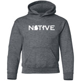 MI Native - White G185B Youth Pullover Hoodie