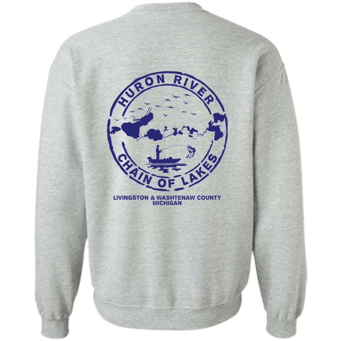 ***2 SIDED***  HRCL FL - Navy Boat.... Bust Out Another Thousand - 2 Sided G180 Crewneck Pullover Sweatshirt