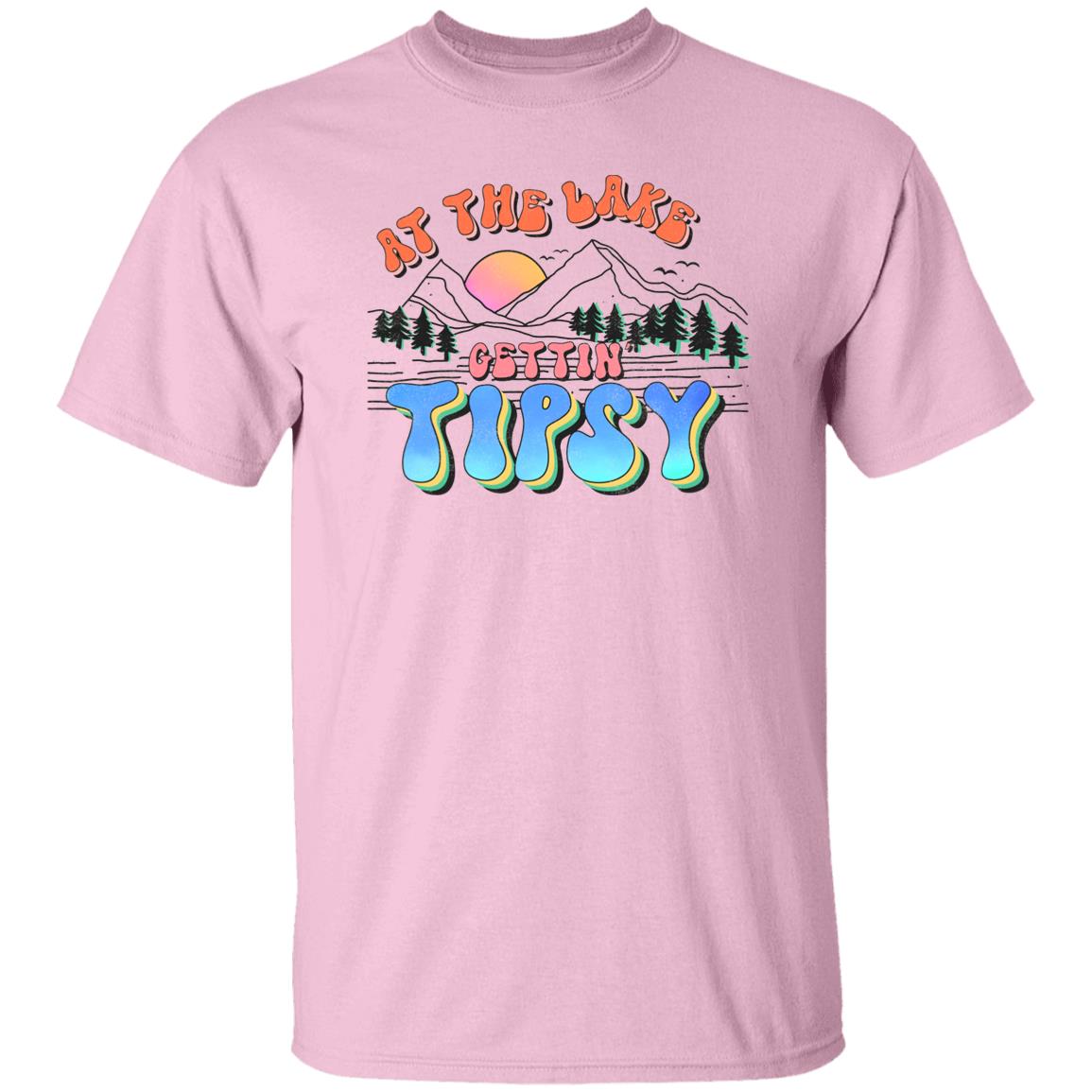 ***2 SIDED***  At the Lake Gettin' Tipsy HRCL LL 2 Sided G500 5.3 oz. T-Shirt