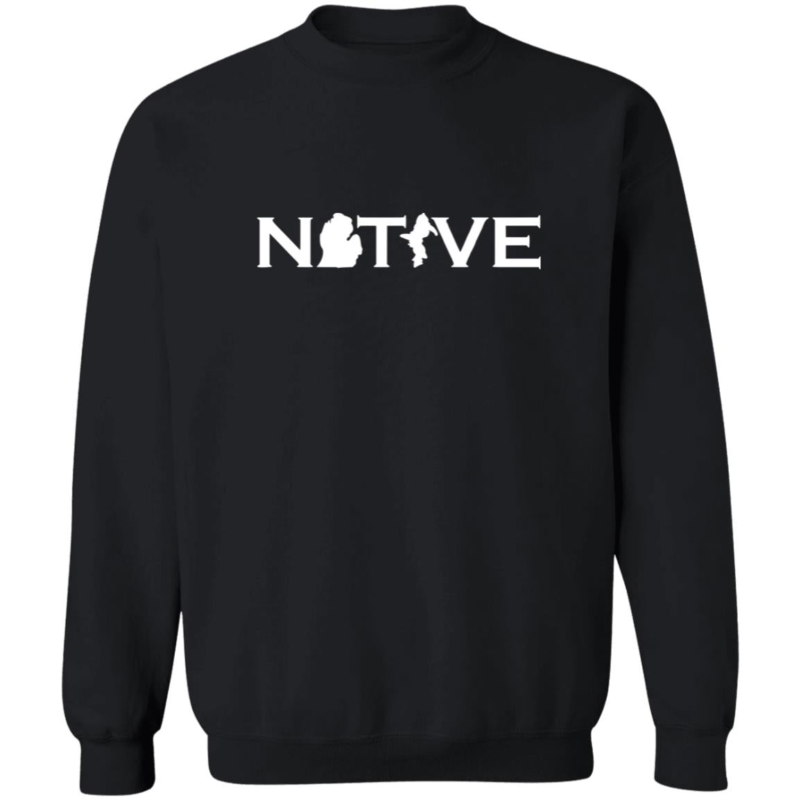 MI Native - White G180 Crewneck Pullover Sweatshirt