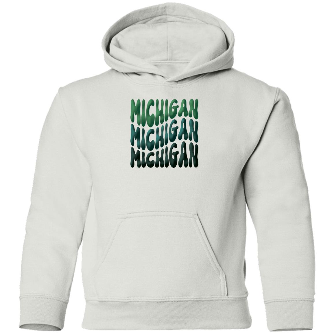 Michigan - Green Colors G185B Youth Pullover Hoodie