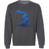 Michigan Roots Blue G180 Crewneck Pullover Sweatshirt