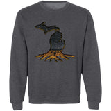 Michigan Roots Dark G180 Crewneck Pullover Sweatshirt