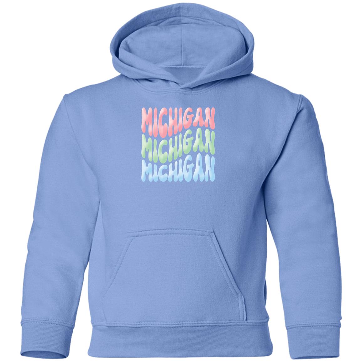 Michigan - Pastel Colors G185B Youth Pullover Hoodie