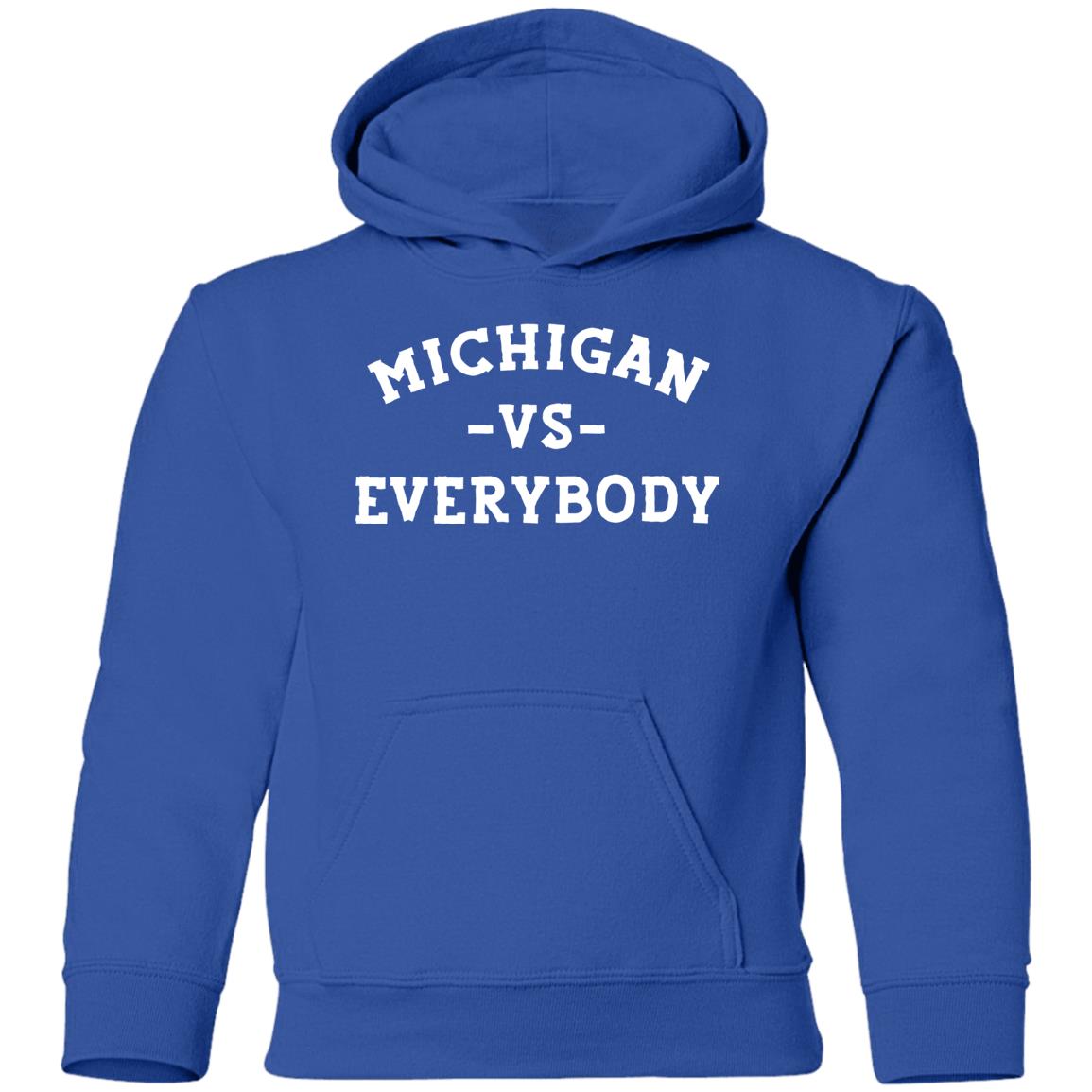 Michigan VS Everybody - White G185B Youth Pullover Hoodie