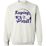 ***2 SIDED***  HRCL FL - Keeping it Reel - 2 Sided G180 Crewneck Pullover Sweatshirt