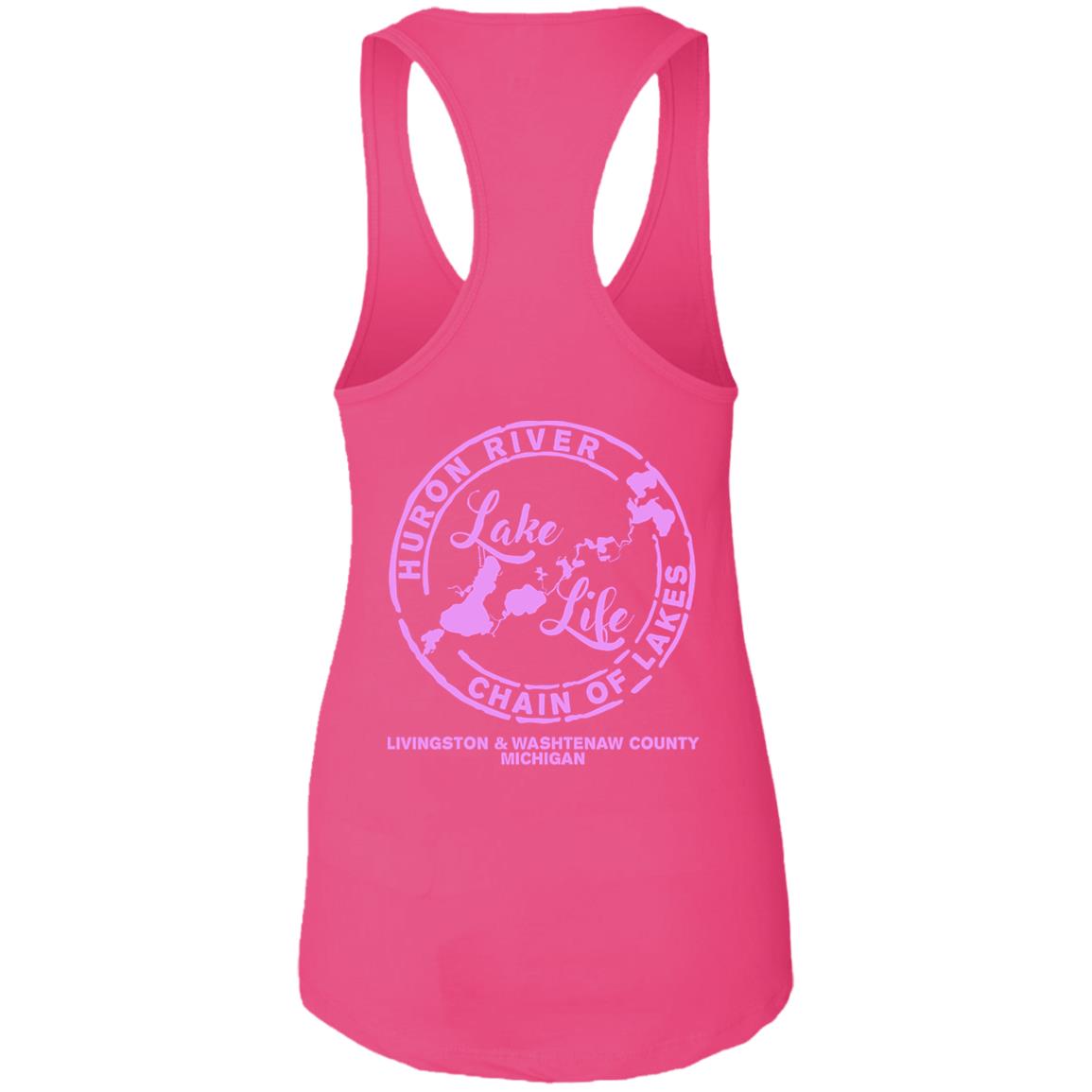 ***2 SIDED***  Lake Life  HRCL LL 2 Sided NL1533 Ladies Ideal Racerback Tank